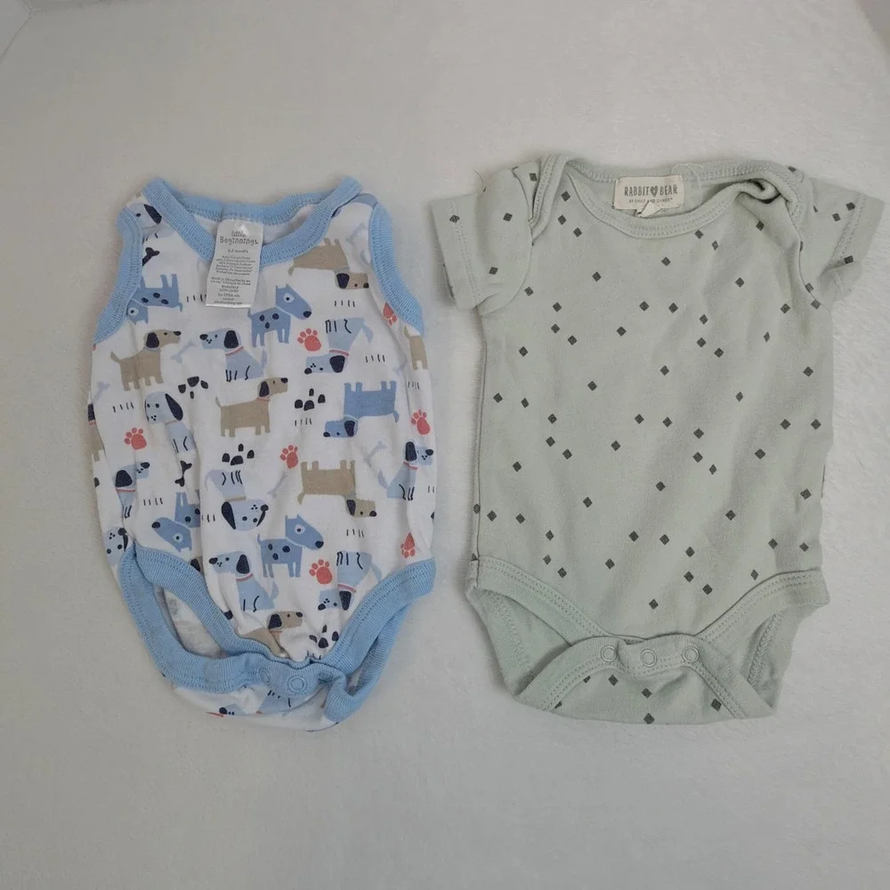 Gerber Gymboree Baby Bodysuit Lot 10pc Kids 0-3M Multi Excellent Dino Stripes
